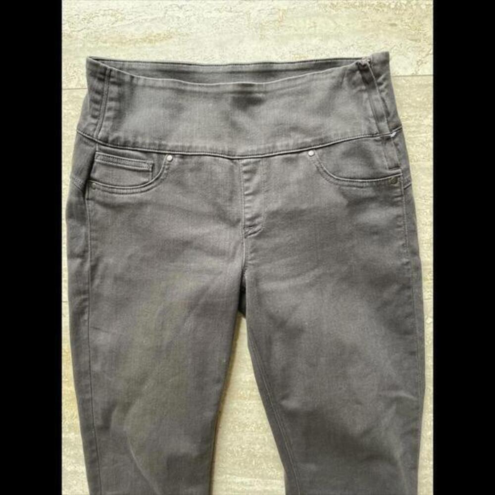 Spanx Pants Womens Brown Size XL Shimmer SOLACE Side Zip High Waist Jean Pants - Picture 3 of 9